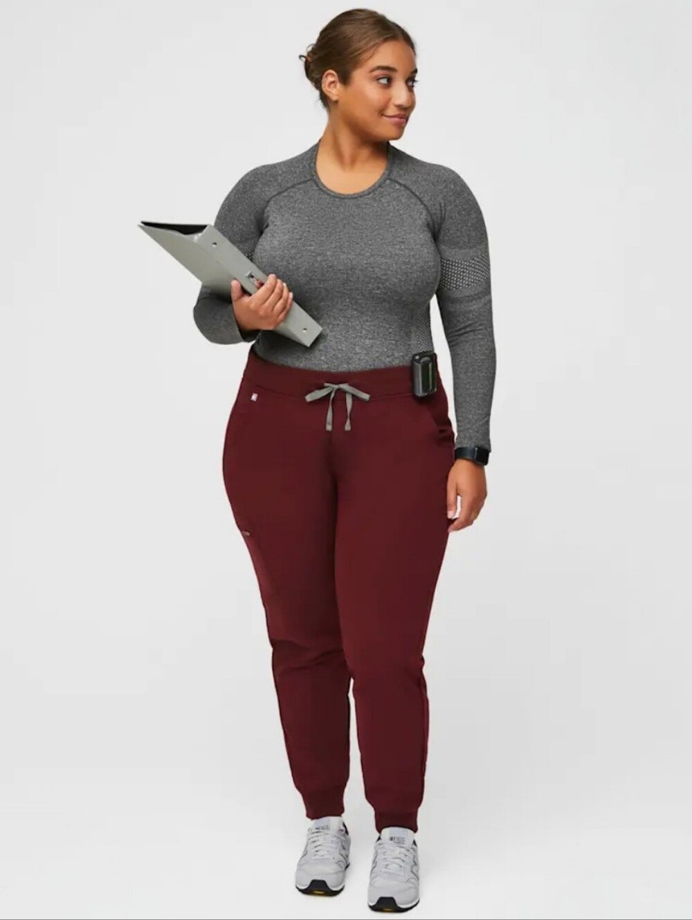 Women's Figs Zamora Joggers Scrub Pant Size XL Burgundy